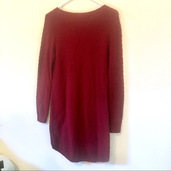 NWT LOFT Red Sweater Tunic Dress Cotton Blend - Picture 3 of 5